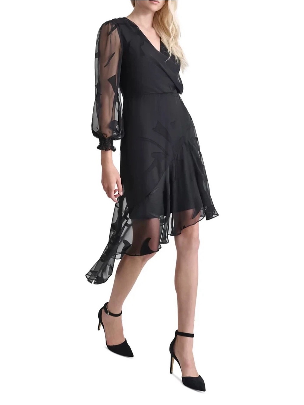 DKNY Surplice-Neck Asymmetric Midi
Dress MSRP $139